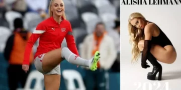 La futbolista Alisha Lehmann consiente a sus seguidores con calendario 2024