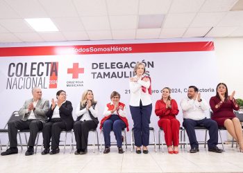 Pone en marcha María de Villarreal la Colecta Anual de la Cruz Roja Mexicana 2024 en Tamaulipas.