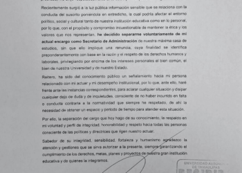 Marco Batarse se separa de su cargo en la UAT