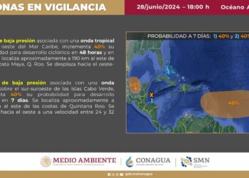 Monitorean Disturbio Tropical 94L con trayectoria hacia Tamaulipas
