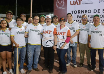 Inaugura el rector Dámaso Anaya el Torneo de softbol para Funcionarios, Maestros y Empleados de la UAT