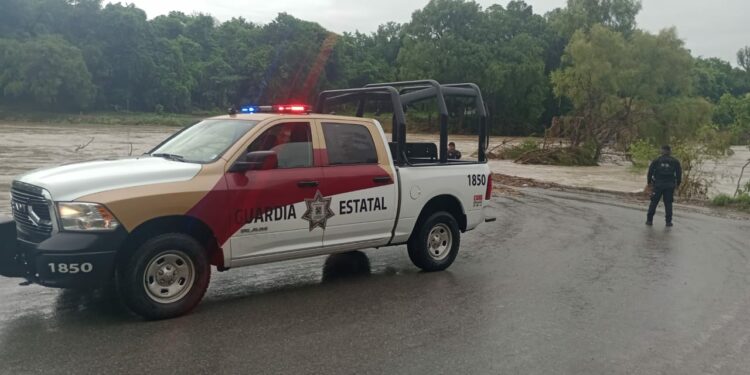 Realiza Guardia Estatal patrullajes preventivos en potenciales zonas de inundación