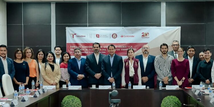 Secretaría de Economía y Banco Santander firman convenio para beneficiar a Pymes