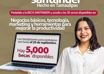 Injuve Tamaulipas y Banco Santander extienden convocatoria de becas de estudios online para jóvenes tamaulipecos
