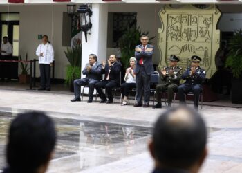 Inaugura Américo rehabilitación de Palacio de Gobierno de Tamaulipas y devela escudos de los 43 municipios