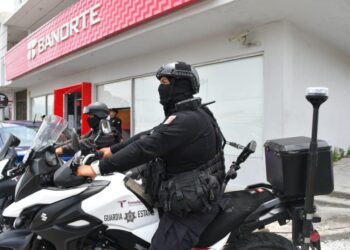 Guardia Estatal proporciona seguridad en cajeros durante Buen Fin 2024