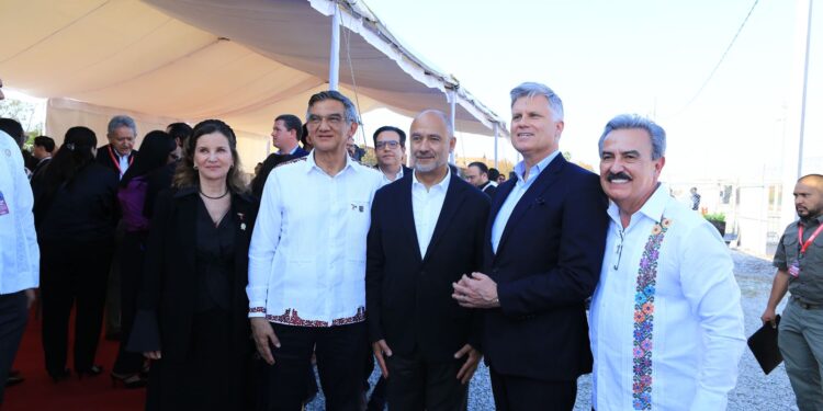 Inauguran Américo, SICT y CPKC, puente ferroviario que duplicará intercambio comercial