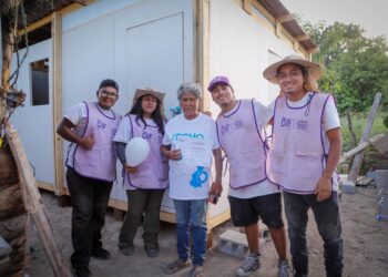 Continúan DIF Tamaulipas, INJUVE y TECHO construyendo vivienda progresiva para  población vulnerable