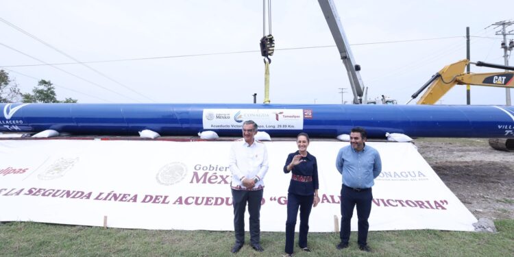 Presidenta Claudia Sheinbaum supervisó la construcción del nuevo acueducto de  Ciudad Victoria