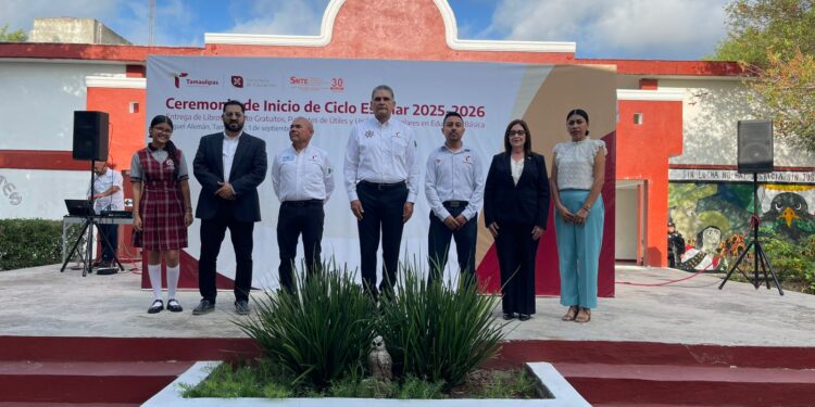 Inaugura titular de la SSPT ciclo escolar 2025-  2026 en Miguel Alemán