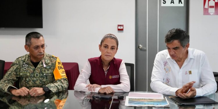 MONITOREA GOBIERNO DE MÉXICO CRECIMIENTO DEL RÍO PÁNUCO; AL MOMENTO NO REPRESENTA RIESGO: PRESIDENTA CLAUDIA SHEINBAUM