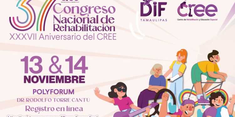 Invita DIF Tamaulipas al XXXVII Congreso  Nacional de Rehabilitación