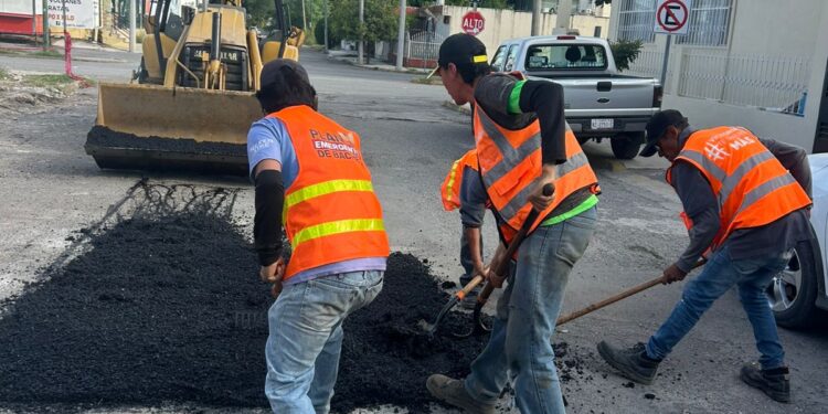Municipio refuerza plan de bacheo durante el fin de semana