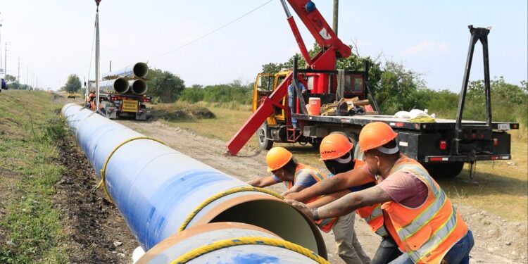 Avanza segunda línea del Acueducto “Guadalupe Victoria” en la capital de  Tamaulipas
