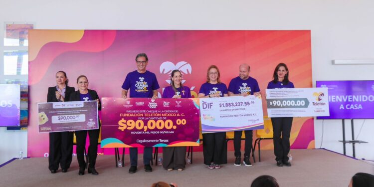 DIF Tamaulipas entrega donativo a la  Fundación Teletón