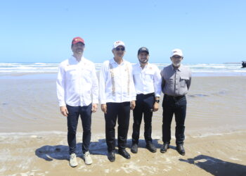 Constatan Américo y titular de la Sedatu obras de urbanización en el Puerto del Norte  en Matamoros