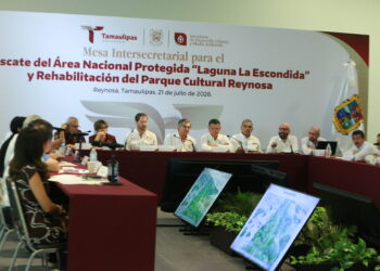 Revisa Américo avances de la estrategia integral para rescatar la Laguna La Escondida y rehabilitar el Parque Cultural  Reynosa