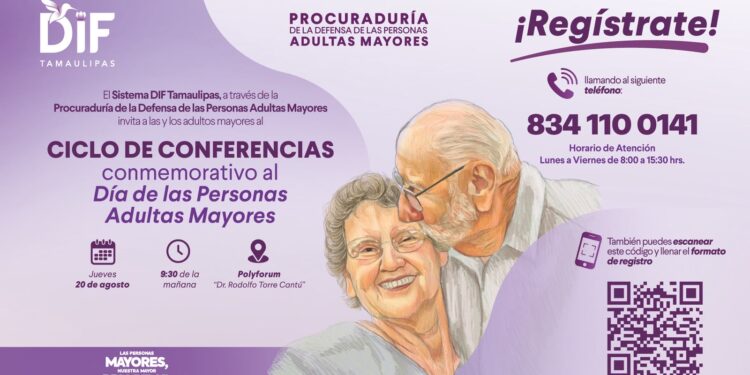 DIF Tamaulipas conmemora el Día Nacional de las Personas Adultas Mayores con ciclo de conferencias
